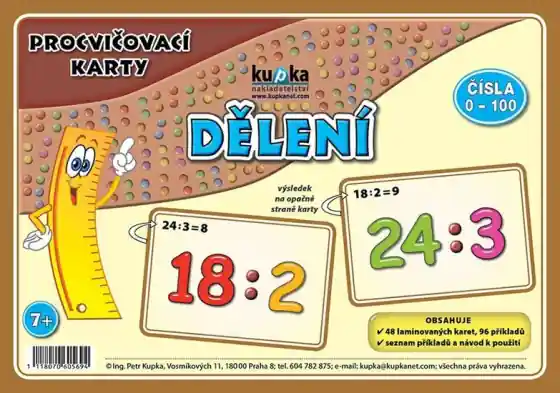 Super Cena Procvičovací karty - dělení