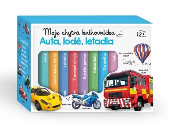 Cenový Hit Moje chytrá knihovnička - Auta, lodě, letadla (8 leporel)